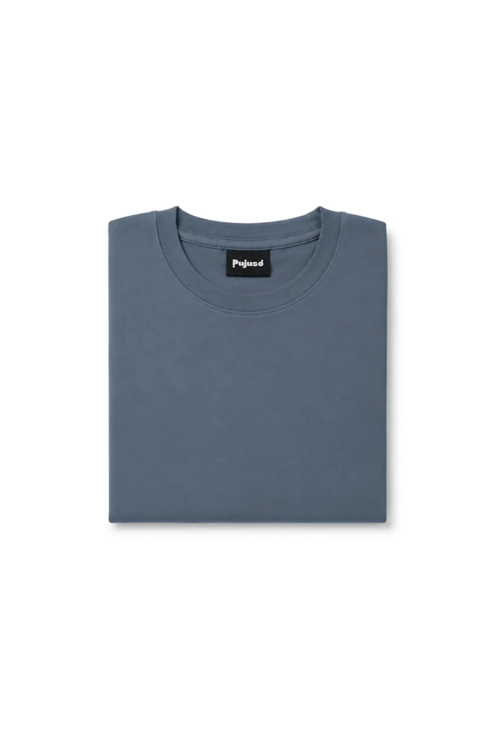 remera polera básica polera cuello redondo 100% algodón peruano color azul pujusó industria boliviana hecho en santa cruz de la sierra bolivia calidad premium doblada